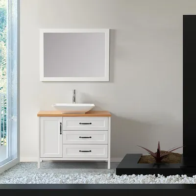 Image de Ensemble de salle de bain blanc 100 cm
