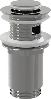 Produktbild von Alcadrain Ablaufventil für die Waschbecken CLICK/CLACK 5/4" Ganzmetal mit Überlauf, Kleiner Stopfen