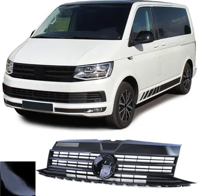 Obrázek produktu pro Mřížka chladiče sportovní mřížka BLACK GLANZ pro VW T6 VI Bus Transporter od