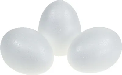 Produktbild von Styroporeier 12cm Weiß Bastel-Deko Ostern (5 Stück)