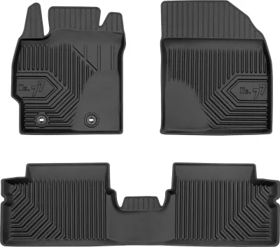 Produktbild von Fußmatten Gummimatten No.77 für Toyota Auris I 2006-2012 TPE Schwarz 3 teile