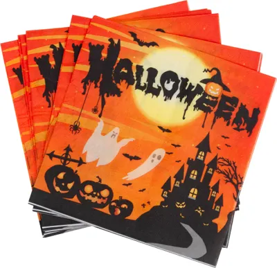 Image de Halloween Serviettes 10Pcs Party Papier Orange Fantômes