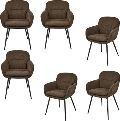 Produktbild von runa esszimmerstuhl chenille warmes braun