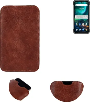 Produktbild von K-S-Trade Schutzhülle Handyhülle kompatibel mit UMIDIGI Bison 2021 Handytasche Kunstleder Sleeve in braun