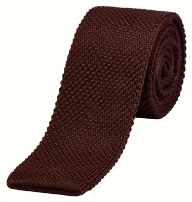 Produktbild von DonDon schmale Strickkrawatte 5 cm - braun