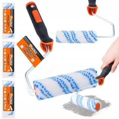 Produktbild von Polax Nylon Farbroller Set 15 cm 3 Stück mit Griff