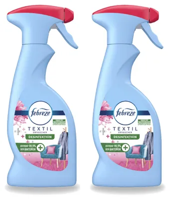 Produktbild von 2 x Febreze Textielspray - Rosa Nelken - 375 ml - Vorteilspackung - 2 Stücke