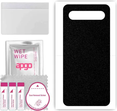 Produktbild von apgo Rückseite Schutzfolie, Skin, kompatibel mit Meizu 17, Hinten Displayschutzfolie aus Vinylfolie, kratzfest, einfache Montage - Mattschwarz