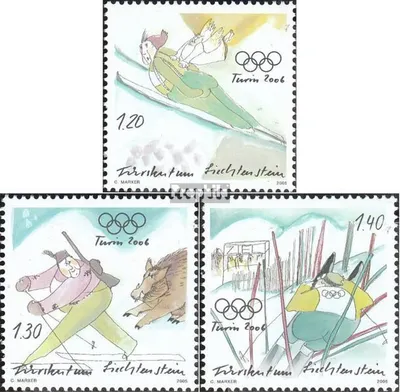 Produktbild von Briefmarken Liechtenstein 2005 Mi 1394-1396 (kompl.Ausg.) gestempelt Winterspiele