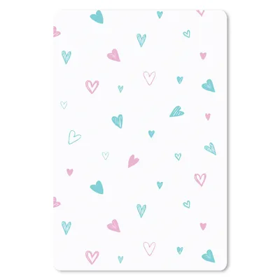 Produktbild von MuchoWow® Mauspad Mousepad Herzen - Muster - Pastell 40x60 cm - Mousepads - Maus Mat - Pad - Mausunterlage - Schreibtisch Accesoire