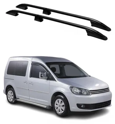 Image de Barres de toit pour VW Caddy 2010-2015 L1 Alu court noir, Image générée par une IA