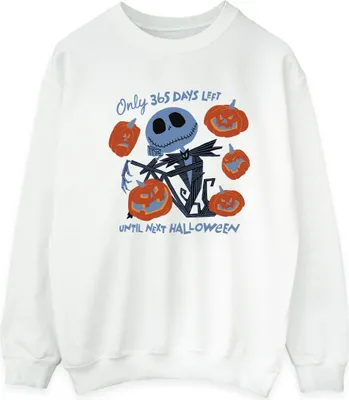 Immagine prodotto di The Nightmare Before Christmas - Felpa per bambini "Mancano solo 365 giorni al prossimo Halloween" BI52715 (XXL) (Weiß)