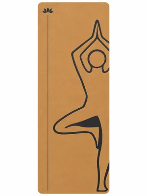 Produktbild von Korkmatte 61x183 cm mit Aufdruck ASANA FLOW für Yoga, Fitness und Pilates