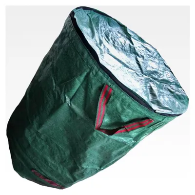 Produktbild von Tragbarer Gartenabfallsack 120 l aus PP mit Deckel, wiederverwendbarer Laubsack, atmungsaktiv und faltbar für Garten, Balkon und Grünabfälle
