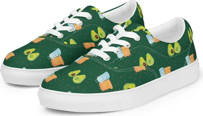 Produktbild von Mr. & Mrs. Panda Sportschuhe Avocado Pärchen Größe 43 - Grün - Geschenk, Damenschuhe, Liebe, Hochzeit, Canvasschuhe, Sneaker Damen, Freizeitschuhe, Kinder, Freizeitschuh