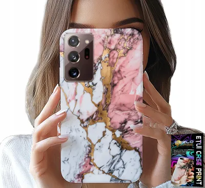 Obrázek produktu pro Pouzdro Pro Samsung Note 20 Ultra - Růžový A Bílý Mramor, Kamenné Vzory