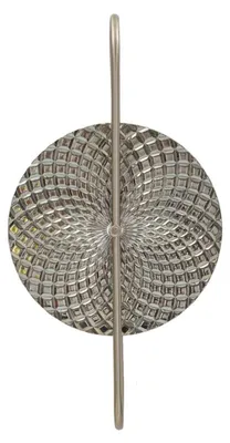 Zdjęcie produktu dla Lampa ścienna, szkło i metal, 28x15x54 cm, srebrna, o Ferretti, kolor srebrny