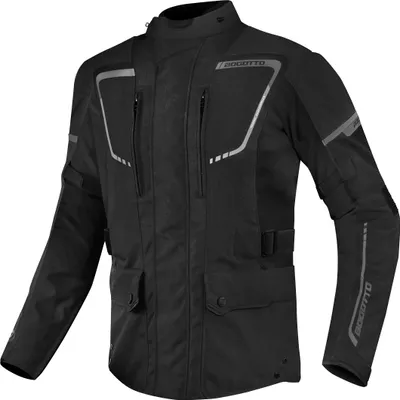 Produktbild von Bogotto Azury 2in1 wasserdichte Motorrad Textiljacke, schwarz, L