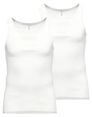 Immagine prodotto di Gilet AMMANN da uomo, confezione da 2 - a costine fini, retro esteso, cotone bianco M