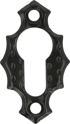 Produktbild von Schlüsselrosette schmiedeeiserner Look Schwarz matt Türschloss-Rosette Zylinderrosette Profilzylinder