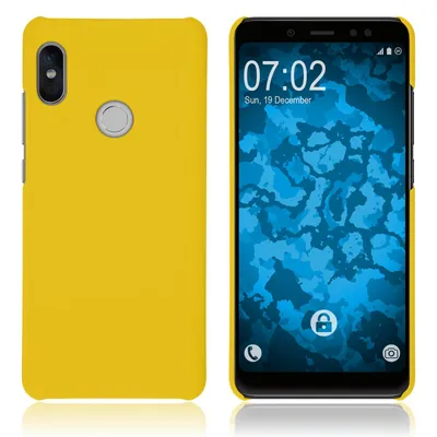 Produktbild von PhoneNatic Case kompatibel mit Xiaomi Redmi Note 5 Pro - Hülle gelb gummiert Hard-case Cover
