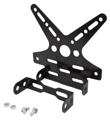 Productafbeelding van Kentekenhouder voor motorfiets, verstelbaar, aluminiumlegering, zwart, 17x16x3 cm