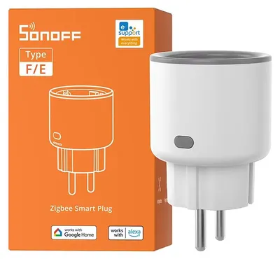 Produktbild von 1 Stück SONOFF S60ZB Type E/F ZigbeeSmart Steckdose, Energieüberwachung, Timer, App- & Sprachsteuerung, Alexa & Google Home, 16A
