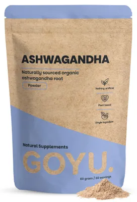 Productafbeelding van Goyu Ashwagandha Poeder Biologisch – 5% Withanoliden (60 gram)