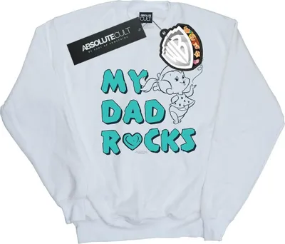 Produktbild von The Flintstones - "My Dad Rocks" Sweatshirt für Damen BI17504 (M) (Weiß)