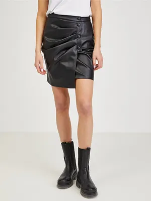 Produktbild von Orsay Schwarzer Damen Lederrock DP-3577258__S