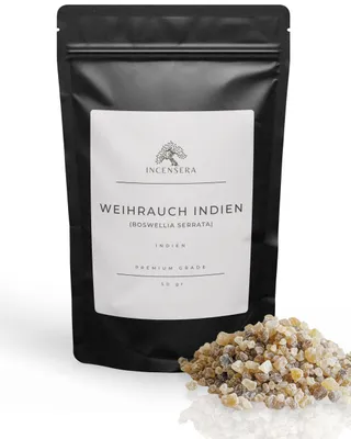 Produktbild von Weihrauch zum Räuchern 50 gr aus Indien Boswellia Serrata – Hochwertiges Räucherharz für Raunächte & Rituale Naturreines Rauchwerk für Entspannung