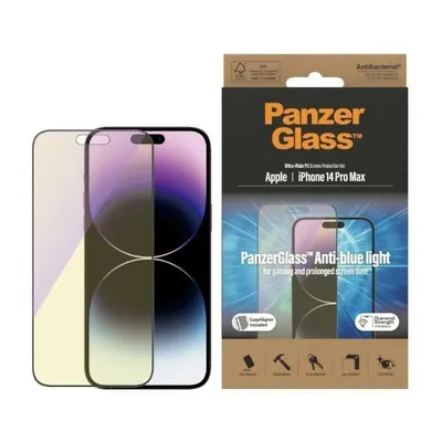 Produktbild von PanzerGlass - Bildschirmschutz für Handy - ultrabreite Passform - Glas - Rahmenfarbe schwarz - für Apple iPhone 14 Pro Max