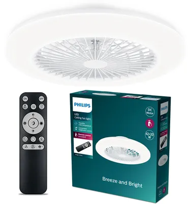 Zdjęcie produktu dla Philips 8720169260641, Wentylator domowy z łopatkami, Biały, Sufit, Plastik, 48,5 cm, IP20