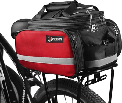 Produktbild von Fahrrad-Ruecksitztasche, erweiterbar, MTB, Gepaecktraegertasche, Fahrradgepaecktraeger, Kofferraumtasche mit Regenschutz