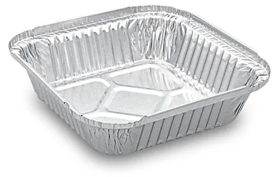 Produktbild von 100x Alu-Servierschalen Menüschale 500ml 164x164x36mm