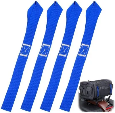 Image de Sangle de sécurité pour moto, 25 mm x 30 cm, capacité de charge de 800 kg, idéale pour le chargement de quads et les attelages de remorques