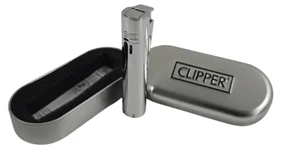 Produktbild von Clipper Metall Feuerzeug: Jet Flame Glanz Silber/Silver