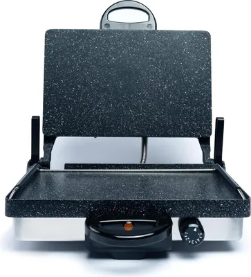 Produktbild von SHOV Multi‑Grill – Elektrischer Granit Kontaktgrill (2000 W, 5‑Stufen Thermostat) – Robuster Multigrill ohne Kasserolle
