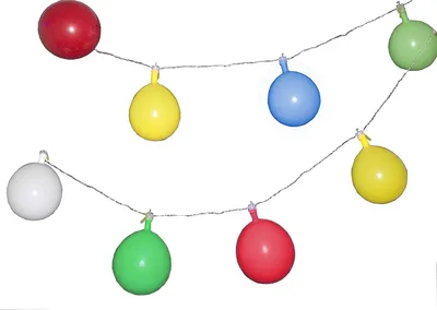 Produktbild von LED-Girlande 20 Ballons (blinkende LED, rot, grün, blau)