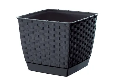 Produktbild von Prosperplast 1.5l Ratolla  Collection 14.5x14.5x12.6 Cm Blumentopf Silber  Silber One Size