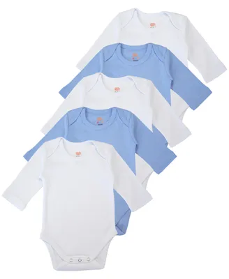Image de Body bébé lot de 5 manches longues – body naissance 100 % coton, taille 80, multicolore