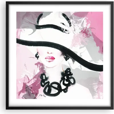 Produktbild von Gerahmtes Poster - Schwarzer Rahmen - Frau Abstraktion - 50x50 cm - Wand Bild - Wanddeko - Wandbilder - Kunstposter - Wandposter - Bilderrahmen - Bilder - Kunstdruck - Wandbild - P2BAC50x50-3690