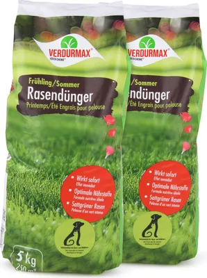 Produktbild von 2x5 kg VERDURMAX® Rasendünger Rasenpflege mit schneller Wirkung für Frühling, Sommer