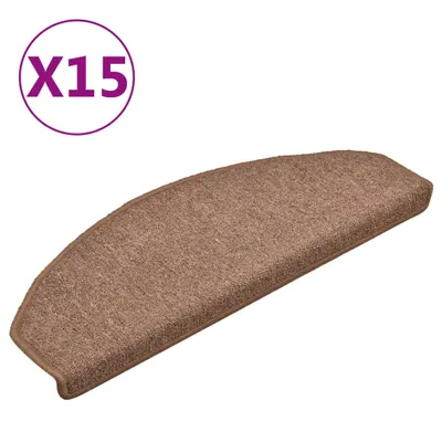 Produktbild von Treppenmatten 15 Stk. Braun 65x24x4 cm