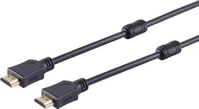Produktbild von S/CONN maximum connectivity HDMI Anschlußkabel-HDMI A-Stecker auf HDMI A-Stecker, vergoldete Kontakte mit Ferrit, Full HD, ULTRA HD, 3D, HEAC, 10,0m (77478-FERRIT)