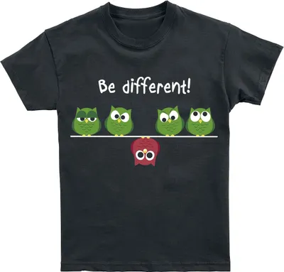 Produktbild von Be Different! T-Shirt Damen Kids - Be Different! schwarz 140