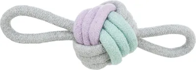 Produktbild von TRIXIE Junior Knoten-Ball mit 2 Handschlaufen, Tau, Ø 9 / 25 cm