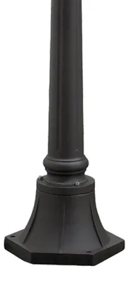 Produktbild von LED Wegeleuchte Landhausstil 118cm, Pollerleuchte zur Gartenbeleuchtung Schwarz