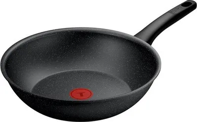 Obrázok produktu pre Tefal Ultimate G3361923, Kolo, Wok/panvica na vysmážanie, Čierna, Hliník, Termo indikátor, Keramický, Elektrický, Plyn, Halogén, Indukčná