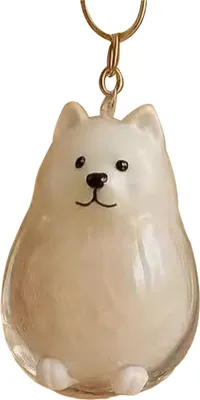 Produktbild von Schlüsselanhänger zum Sammeln von Hundehaaren, Schlüsselanhänger in Hundeform, Charm-Schlüsselanhänger, Gedenk-Aufbewahrungsbox, transparente Andenkenkapsel für Tierfell, Gedenkgeschenk für Tierliebhaber